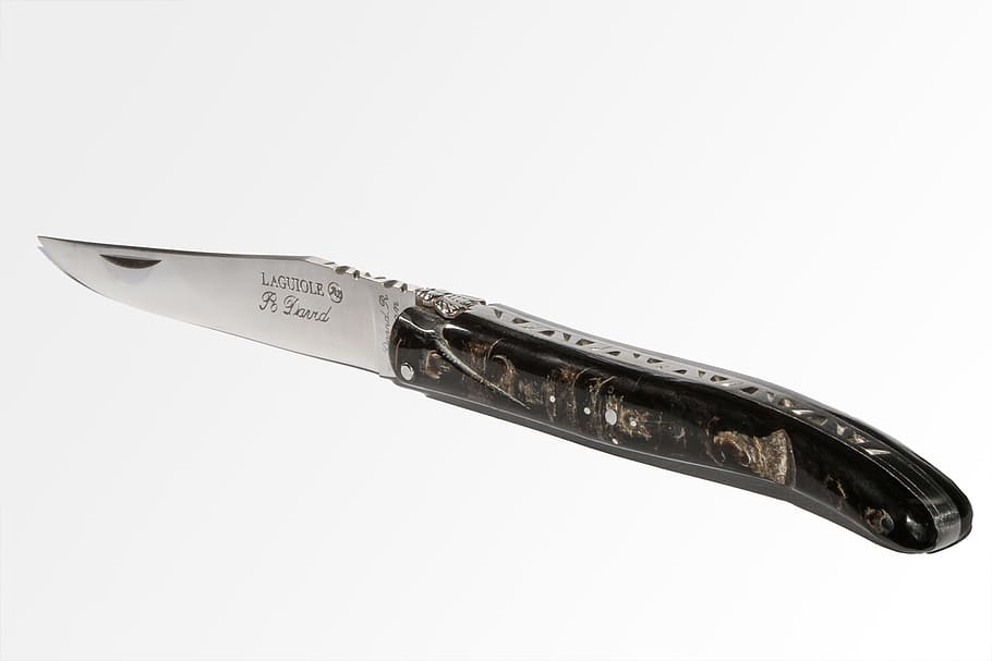 pocket knife, jackknife, knife, laguiole, studio shot, single object, weapon, knife - weapon, white background, cut out