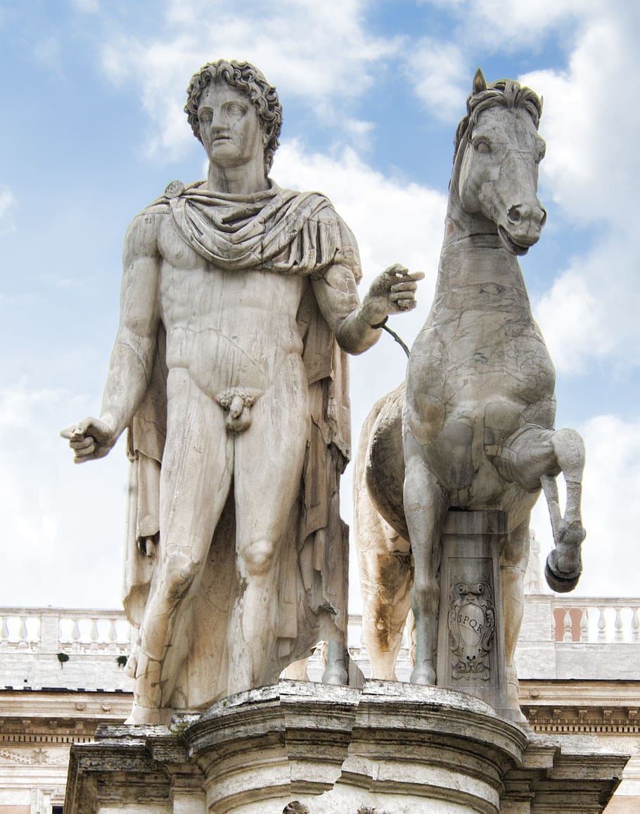 men statuette, rome, roman, ancient, architecture, italy, landmark, italian, famous, old