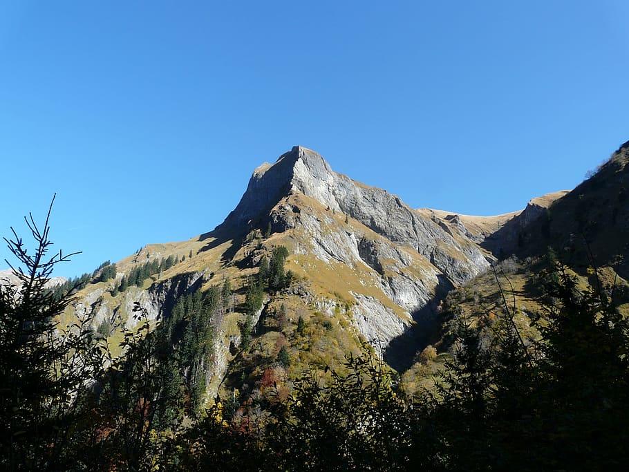 Montanha, Alpes Allgäu, céu chifre, allgäu, alpino, caminhadas, caminhadas na montanha, oytal, rädlergrat, cume