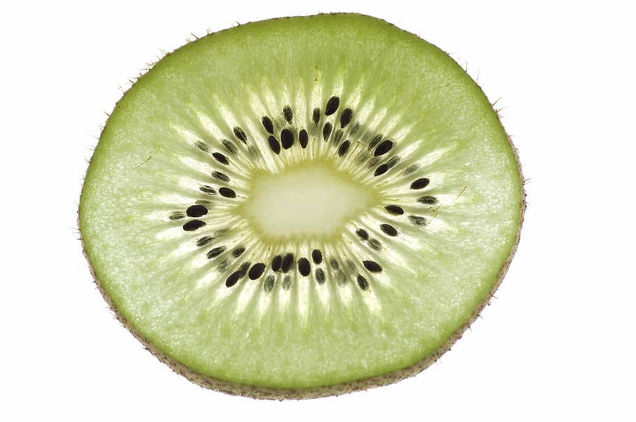 Kiwi, menutup, memotong, buah, hijau, pola, irisan, makanan, kiwi - Buah, kesegaran