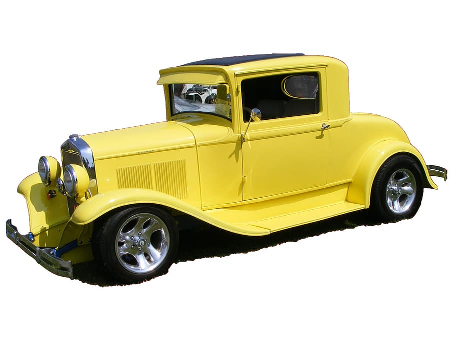 car, plymouth coupe, plymouth, yellow, 1930, coupe, vintage, restore, restoration, americana