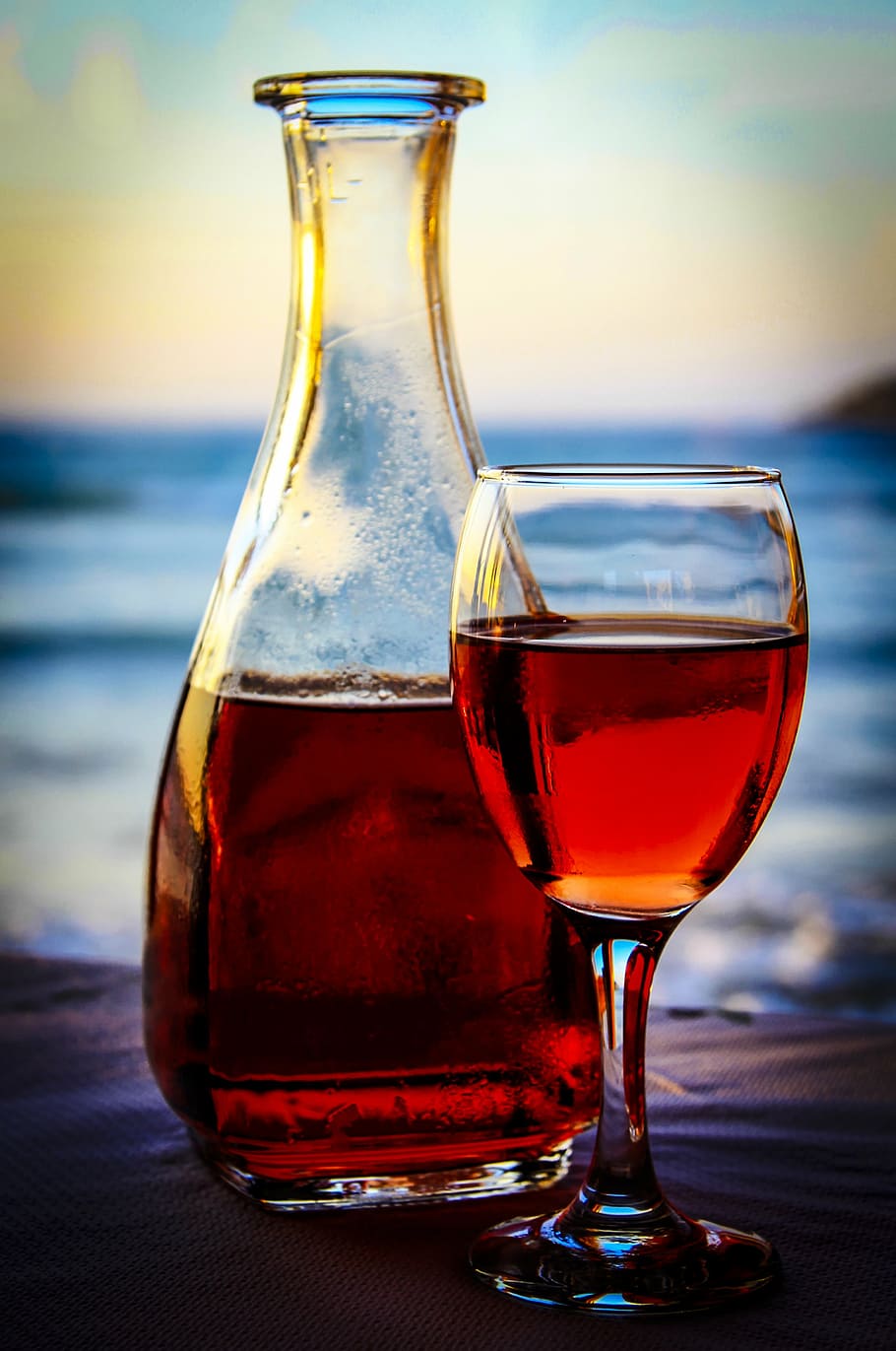 透明, ガラス瓶, グラス, ワイン, グラスワイン, アルコール, ドリンク, 飲料, ワイングラス, 赤