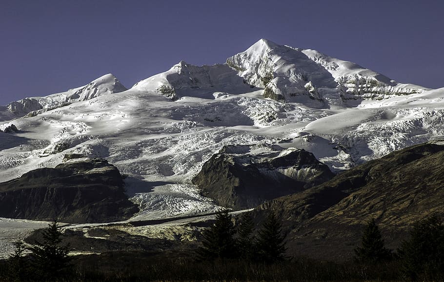 paisaje, katmai, nacional, parque, monte, estelar, parque nacional de Katmai, Alaska, fotos, montaña