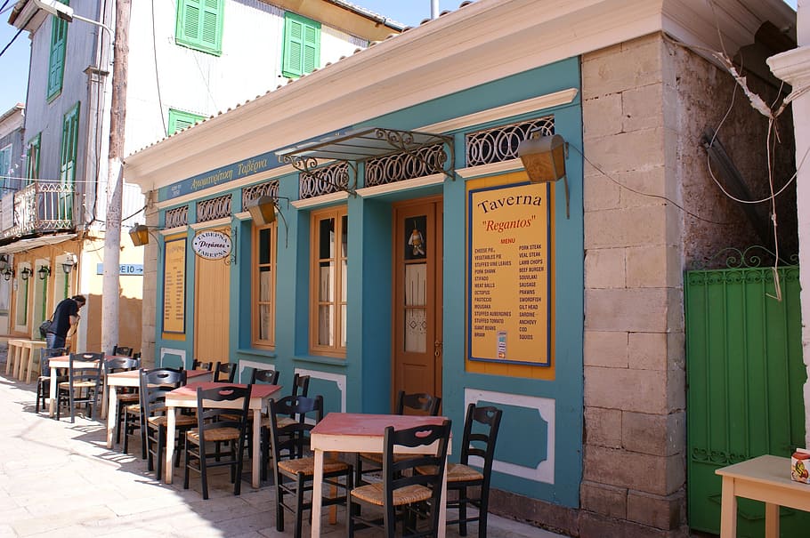 lefkada, island, greece, tavern, bar, architecture, building, city, architecture design, structure