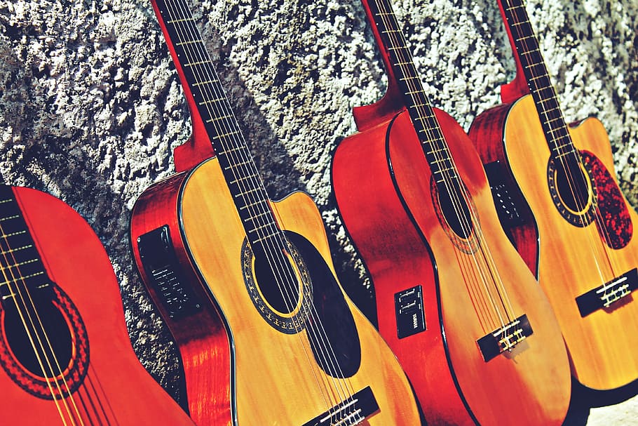 Musical Instruments, Guitars, Yamaha, electroacustic guitars, music, musical instrument, guitar, musical instrument string, string instrument, electric guitar