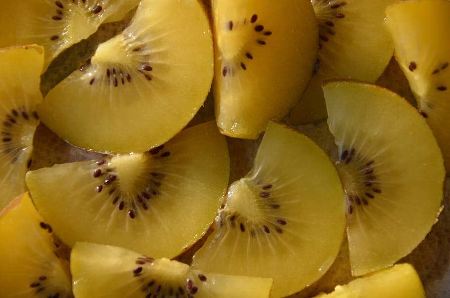 fruit, yellow, kiwi, food and drink, food, healthy eating, freshness, wellbeing, slice, close-up