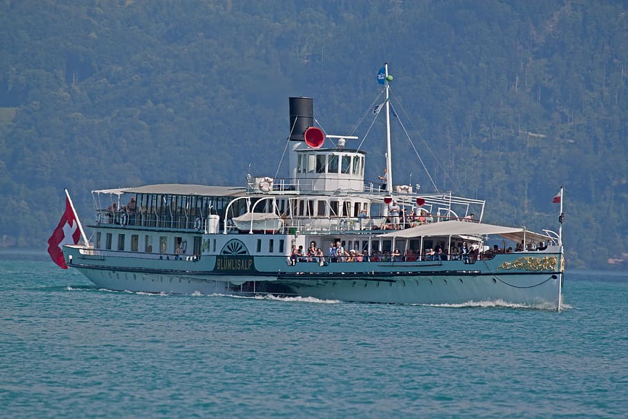 Steamboat, Blümlisalp, Brienz, Lake, brienz, lake, landscape, lake of brienz, nature, mountains, sky