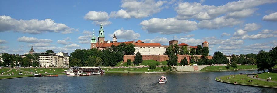 Cracóvia, Polônia, Wawel, castelo, história, monumento, arquitetura, exterior do edifício, estrutura construída, agua