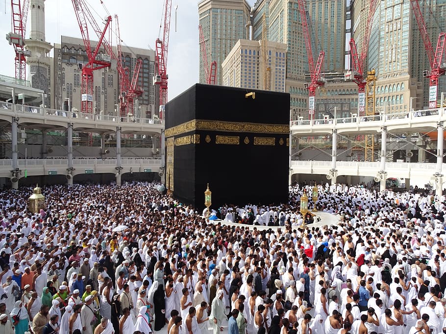 makka, masjid, mosque, mecca, saudi arabia, the kaaba, masjid al-haram, crowd, large group of people, real people