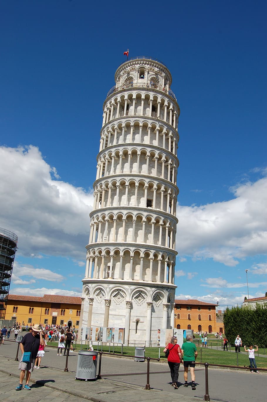 italy, pisa, tower, leaning tower, architecture, columnar, church, sky, building exterior, built structure