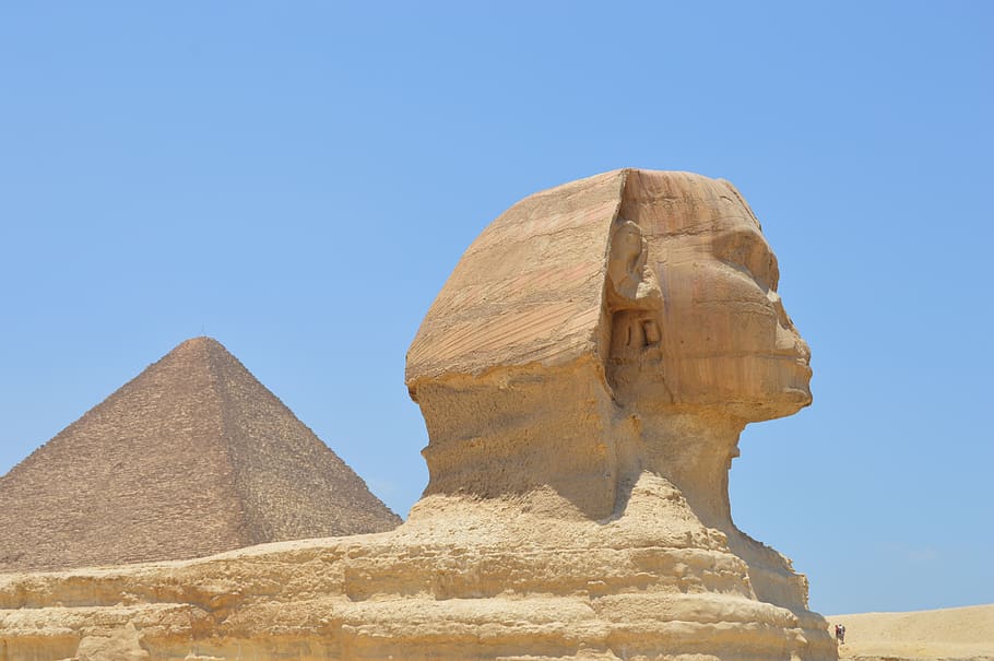 mesir, sphinx, piramida, cairo, sejarah, masa lalu, tujuan wisata, kuno, Arsitektur, patung