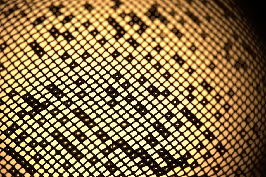 strainer, network, yellow, light, grating, drop, pattern, backgrounds, close-up, indoors