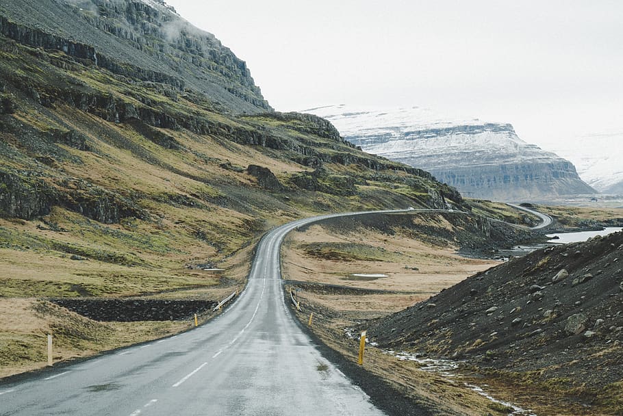 Islandia, jalan, jalan lingkar, alam, pegunungan, jauh, perjalanan, permai, lebih, petualangan