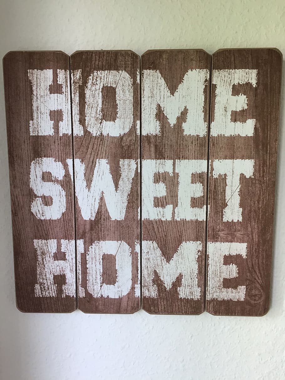 coklat, kayu, dekorasi papan, Home, Sweet, Dekorasi, rumah, home sweet home, deco, selamat datang