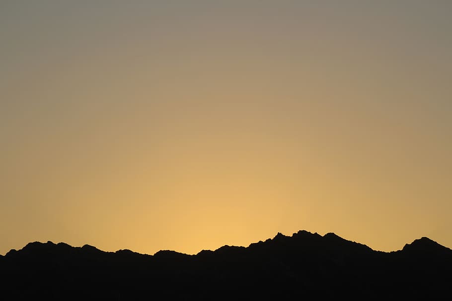 ridge, silhouette, mountain, nature, rock, sunset, range, backlight, black, shape