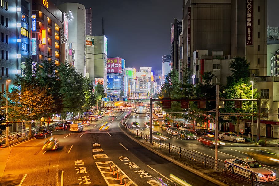 city buildings, night time, tokyo, japan, city, cities, urban, street, architecture, night | Pxfuel