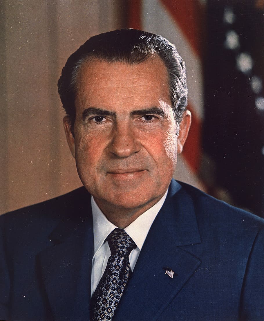 foto richard nixon, Richard Nixon, Foto, potret, presiden, domain publik, pria, pengusaha, satu Orang, melihat Kamera