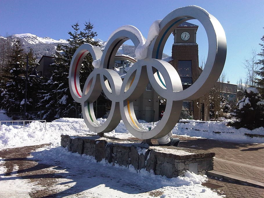 anillos olímpicos, whistler, juegos olímpicos, juegos olímpicos de 2010, juegos olímpicos de invierno, británica, columbia, canadá, al aire libre, nieve