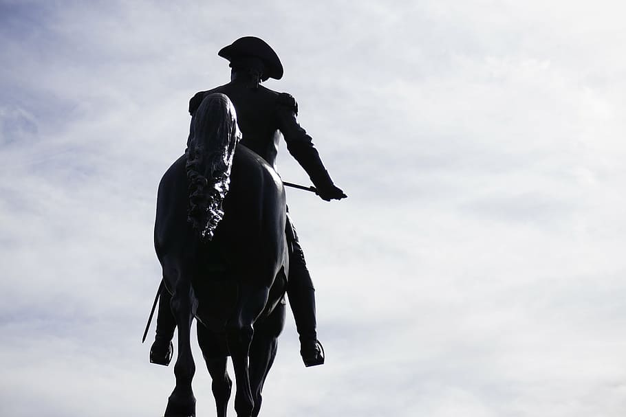 man, ride, horse statue, paul revere, boston, statue, massachusetts, american, historic, landmark