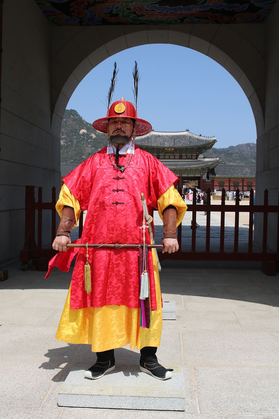 republik korea, Korea, seoul, istana Gyeongbok, kota Terlarang, pariwisata, benda budaya, tradisional, sejarah, gaun