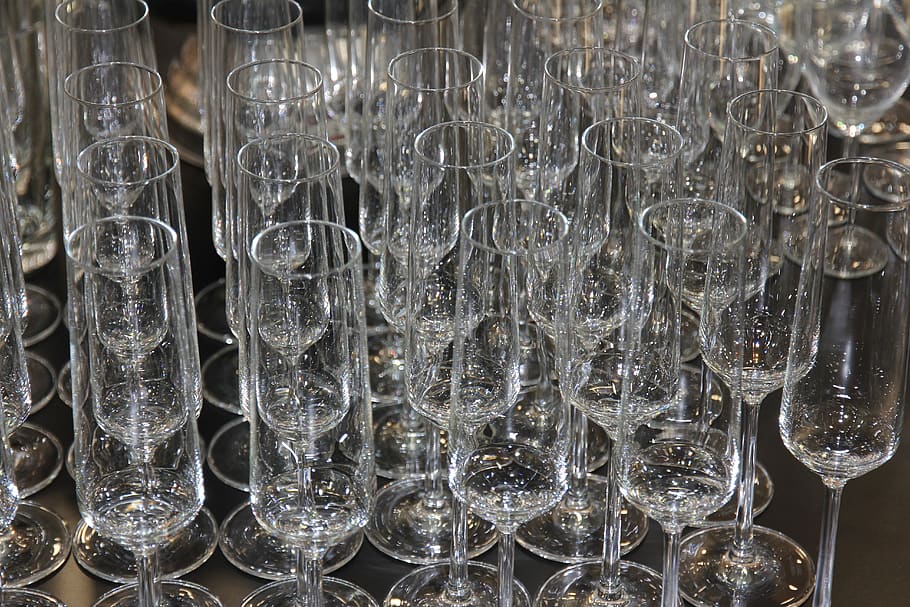 champagne, flute, flutes, fizz, glasses, cheers, glass, transparent, glass - material, arrangement