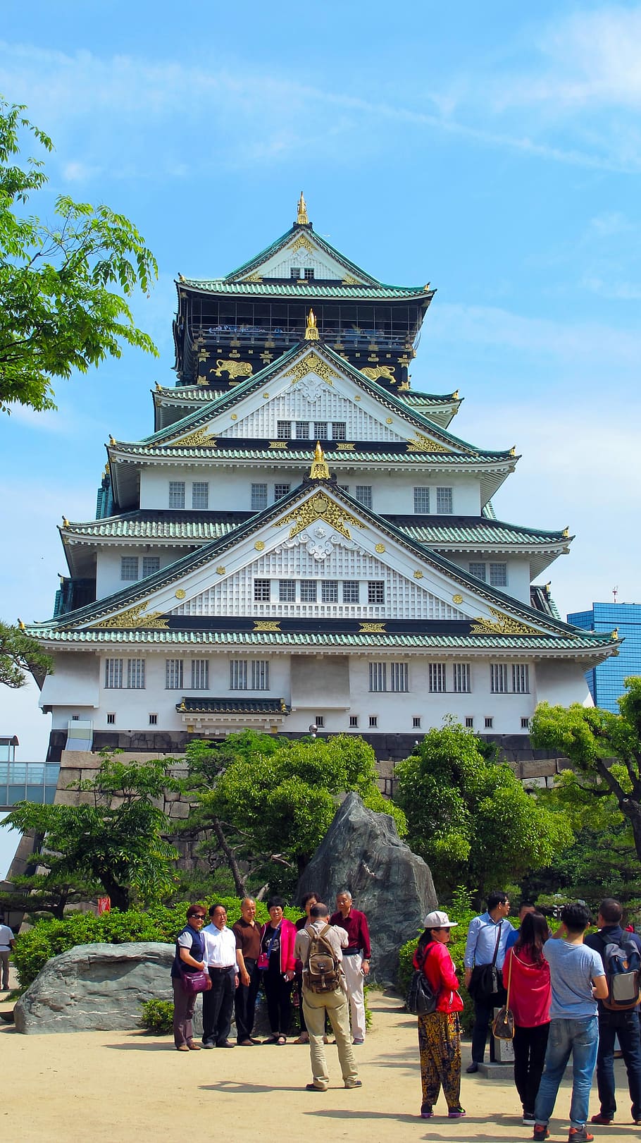 Osaka Castle, Japan, Five, osaka, landmark, asian style, architecture, sixth century, azuchi-momoyama period, building exterior