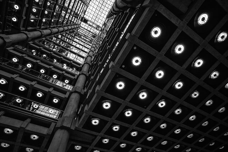 interior, shot, city, london., captured, canon 5, 5d, Wide-angle, Lloyds Building, City of London