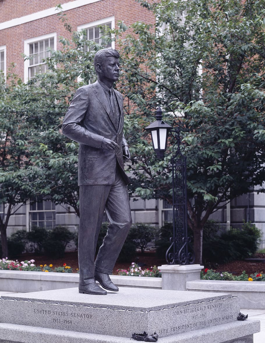john f kennedy, president, kennedy, statue, jfk, famous, political, capitol, boston, history