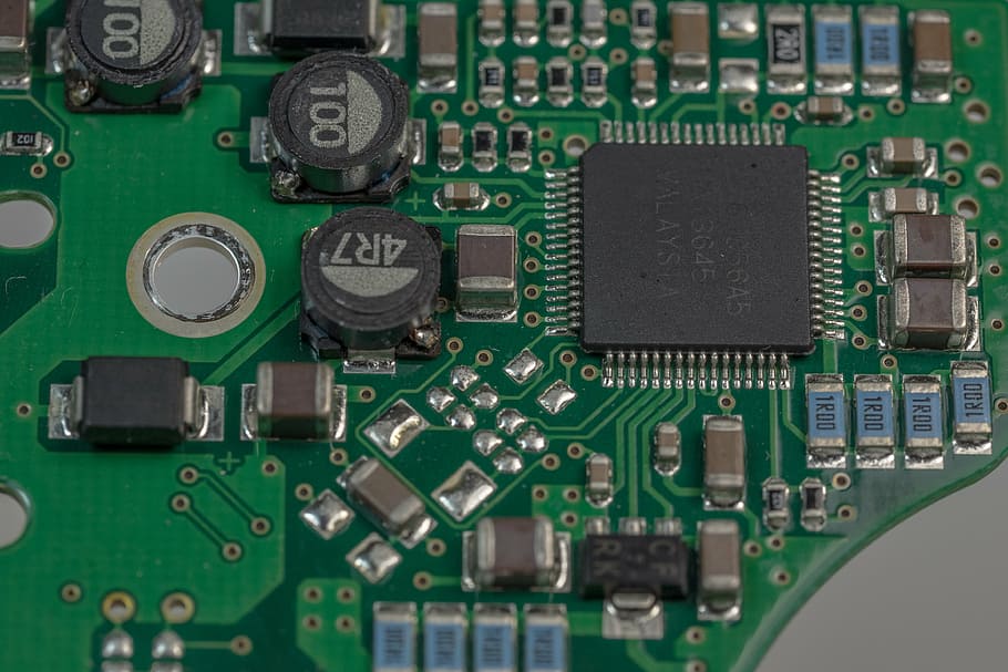 verde, placa de circuito, mostrando, processador do computador, placa, eletrônicos, computador, processamento de dados, placa de circuito impresso, dados