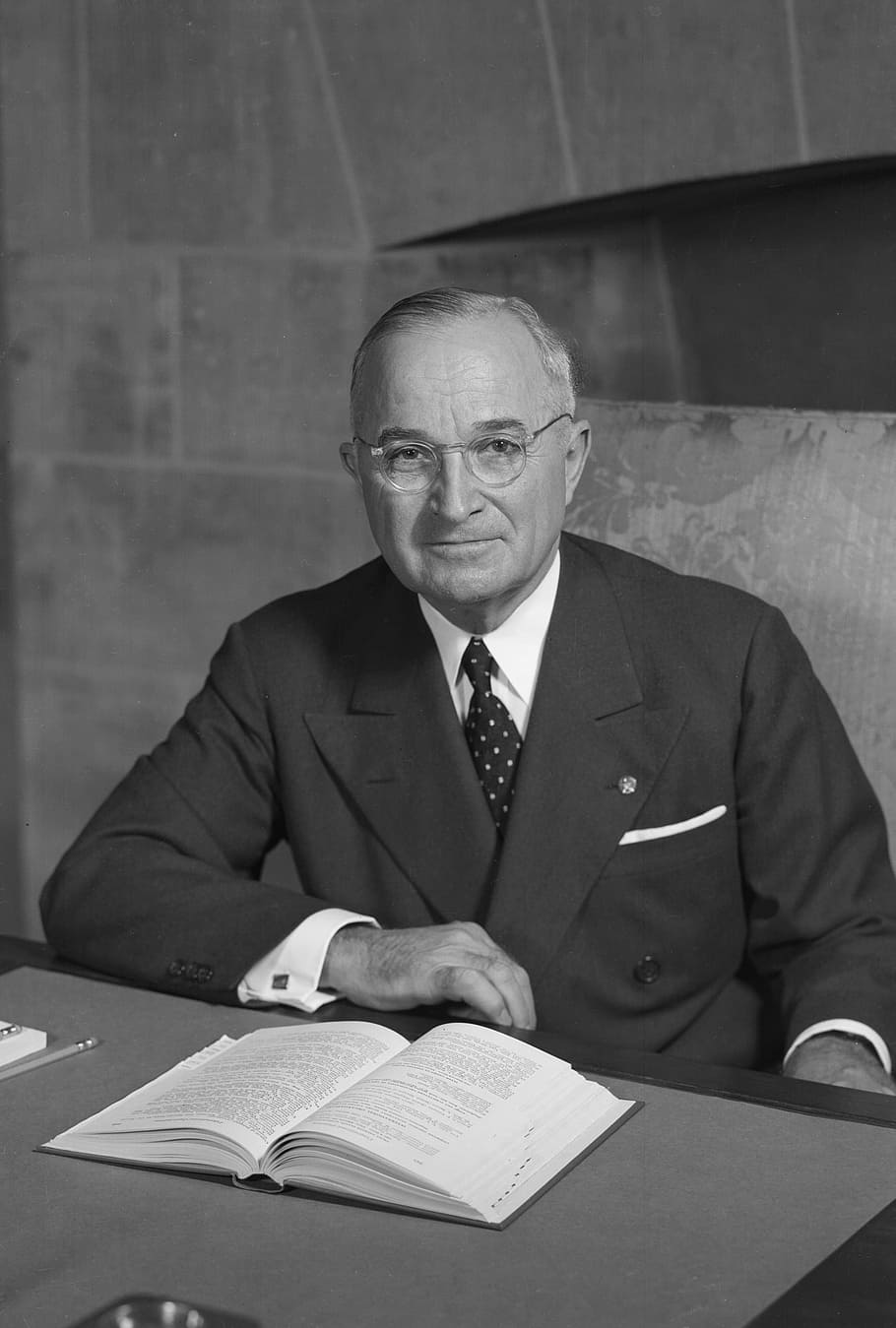 harry, s., retrato de truman, Harry S. Truman, retrato, foto, harry s truman, presidente, dominio público, blanco y negro