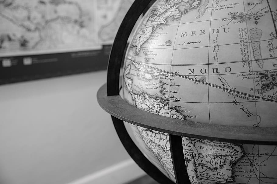 globe, dunia, geografi, peta, merapatkan, dalam ruangan, bola - buatan objek, tidak ada orang, masih hidup, bola