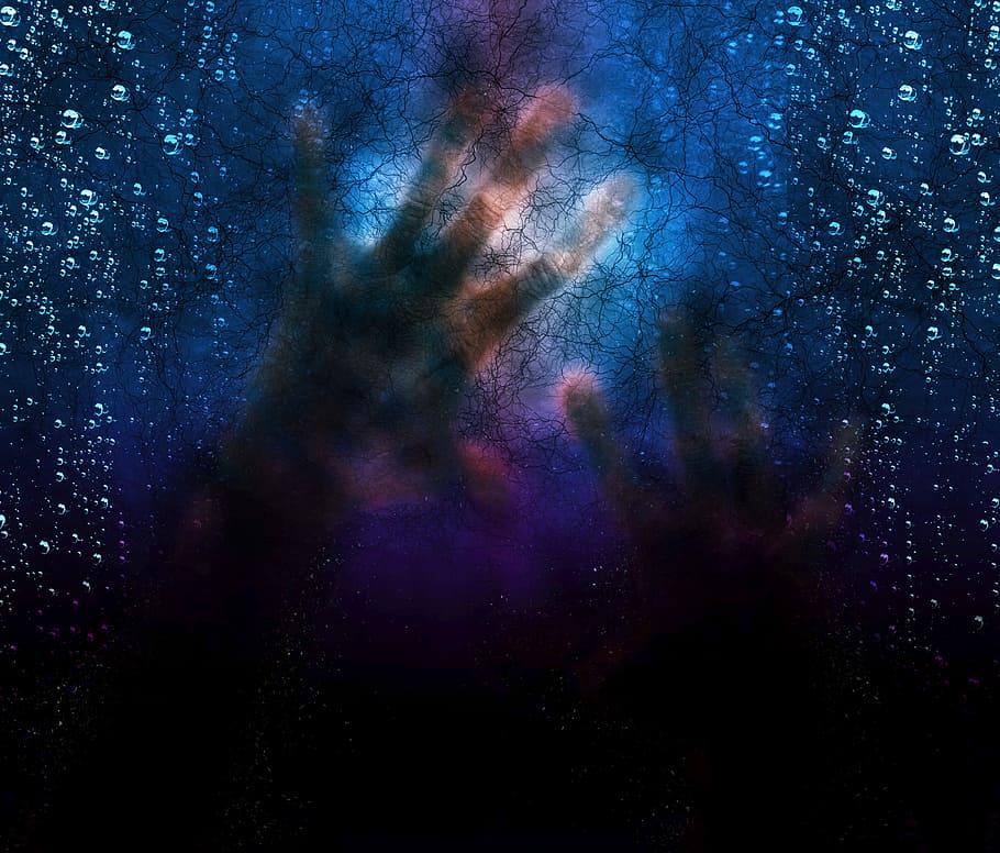 blue, human, hands, graphic, wallpaper, fear, buried, horror, scared, stress