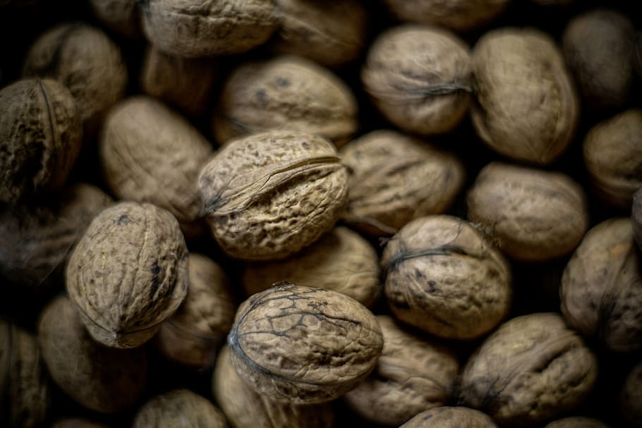 brown almond nuts, seeds, walnut, food, nut, food and drink, healthy eating, large group of objects, close-up, nut - food