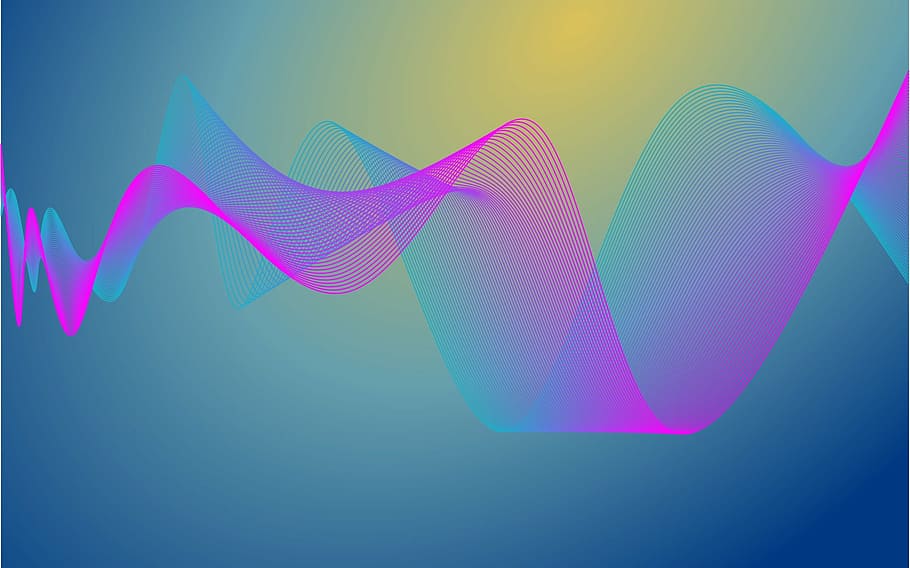 pink, blue, sound wave, wave, signal, communication, technology, connection, frequency, abstract