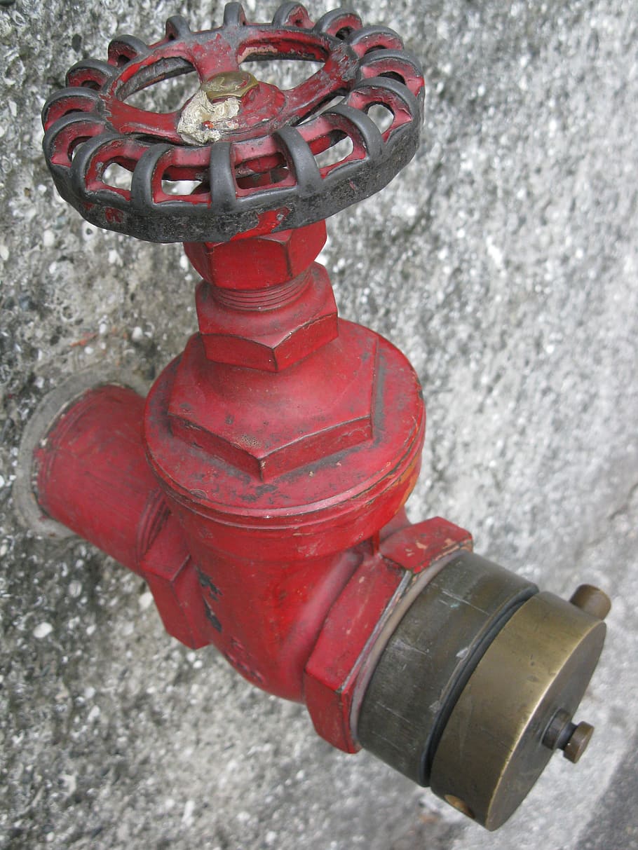water spout, philippines, red, spout, water, metal, handle, equipment, safety, security