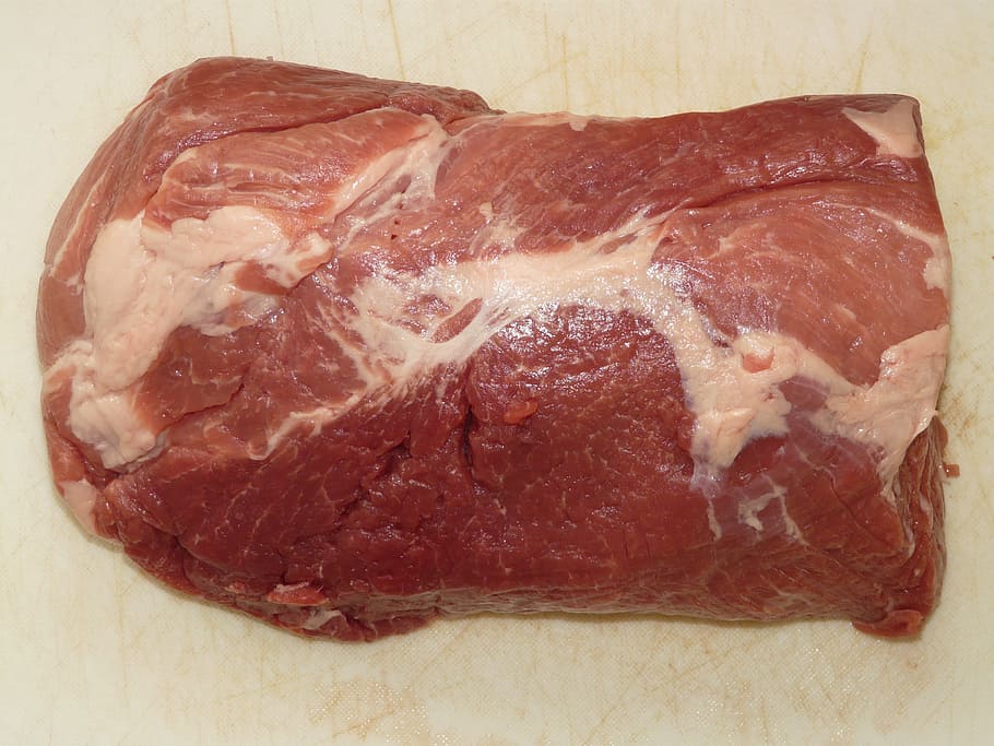 raw, white, surface, Fry, Pork, Neck, Steak, Meat, Barbecue, pork neck