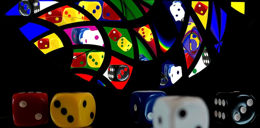 berjudi, keberuntungan, kubus, perjudian, waktu luang, bermain, risiko, craps, warna, kesenangan