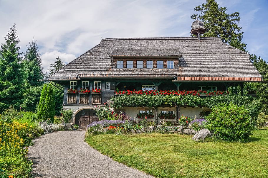 house, forest house, truss, museum, old, historically, germany, romance, black forest, huesli
