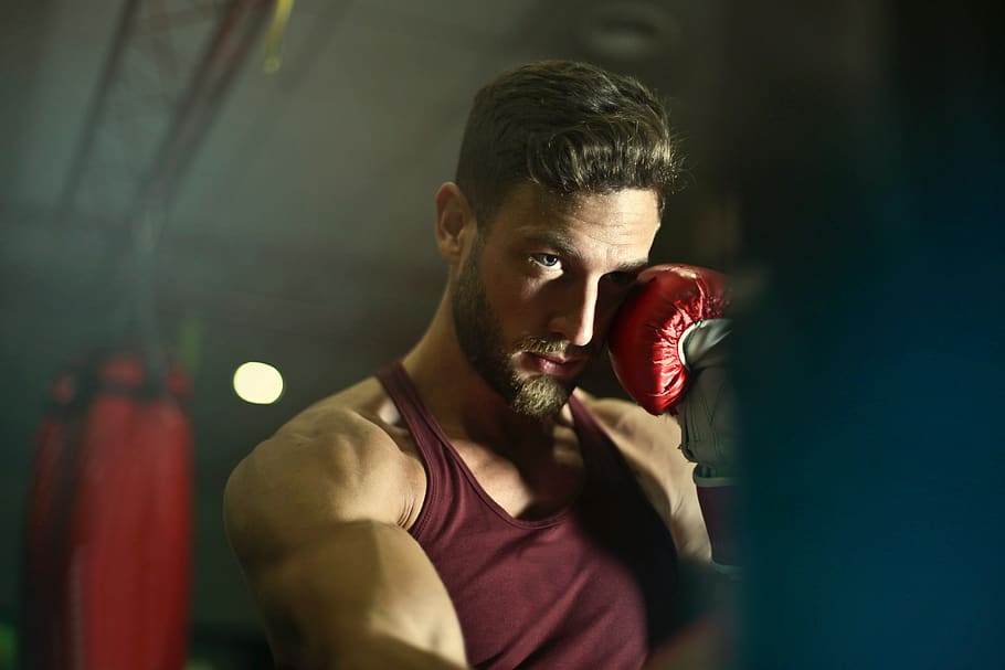 male, boxer, model, gloves, sport, ring, beard, fight, one person, boxing - sport