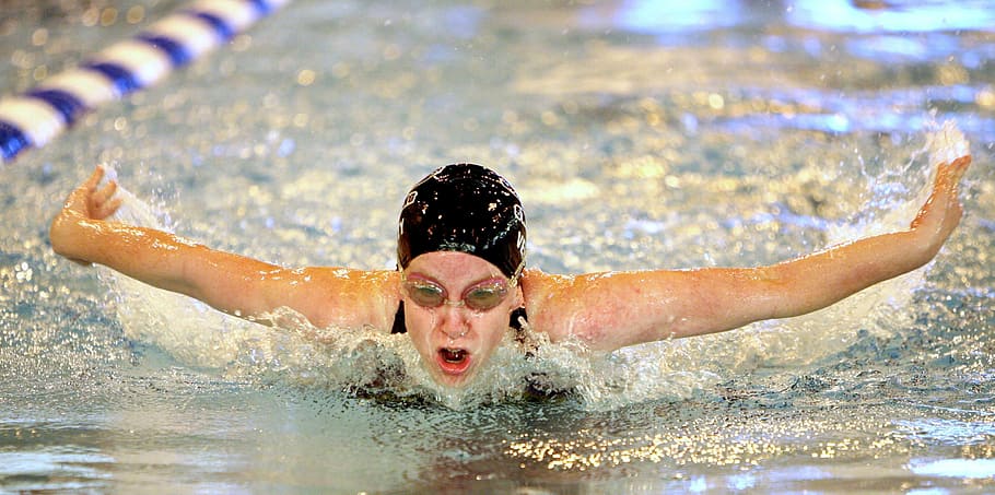 person, swimming, pool, swimmer, competition, competitive, sport, water, athlete, race