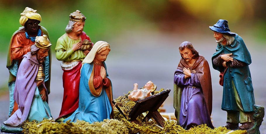 キリスト降誕の置物, クリスマスのベビーベッドの数字, クリスマス, 工芸品, キリスト降誕のシーン, ベビーベッド, 父のクリスマス, マリア, クリスマスイブ, 図