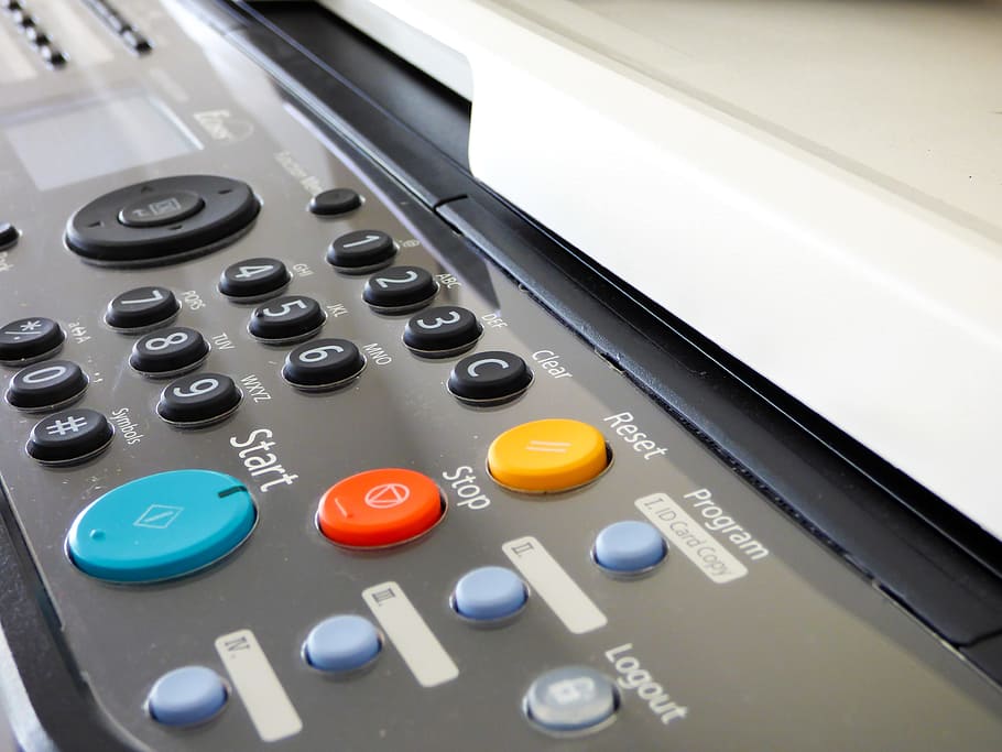 multicolored, button pins close-up photo, Printer, Office, Work, Communication, office, work, secretariat, paperwork, workflow