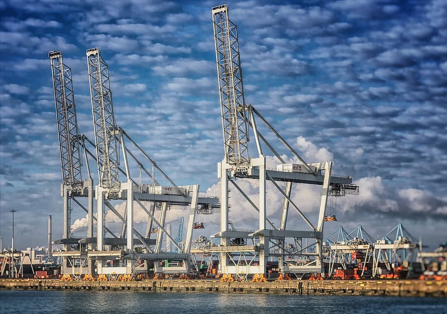 Port, Crane, Rotterdam, Netherlands, port, crane, holland, harbour crane, cranes, loading crane, industry