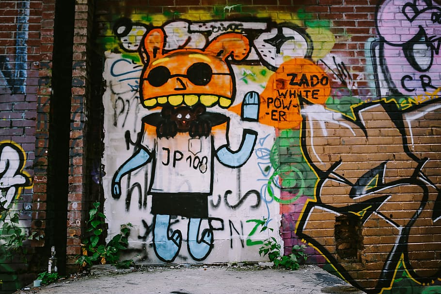 grafite, ruas da cidade, urbano, arte, rua, pintura, arte de rua, hiphop, spray, vandalismo