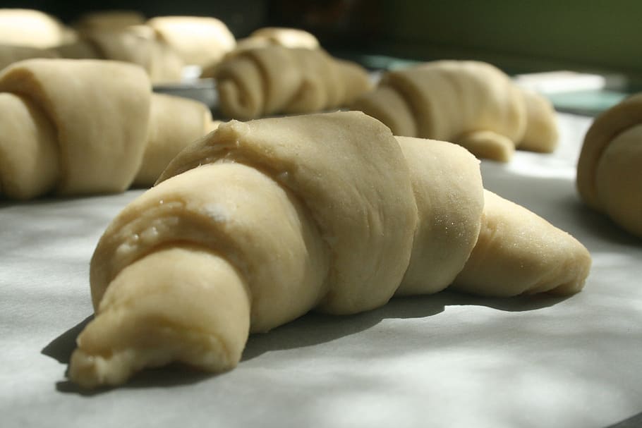 croissant bread, croissants, rolls, cressent, pastry, bread, soft, flaky, baking, fresh