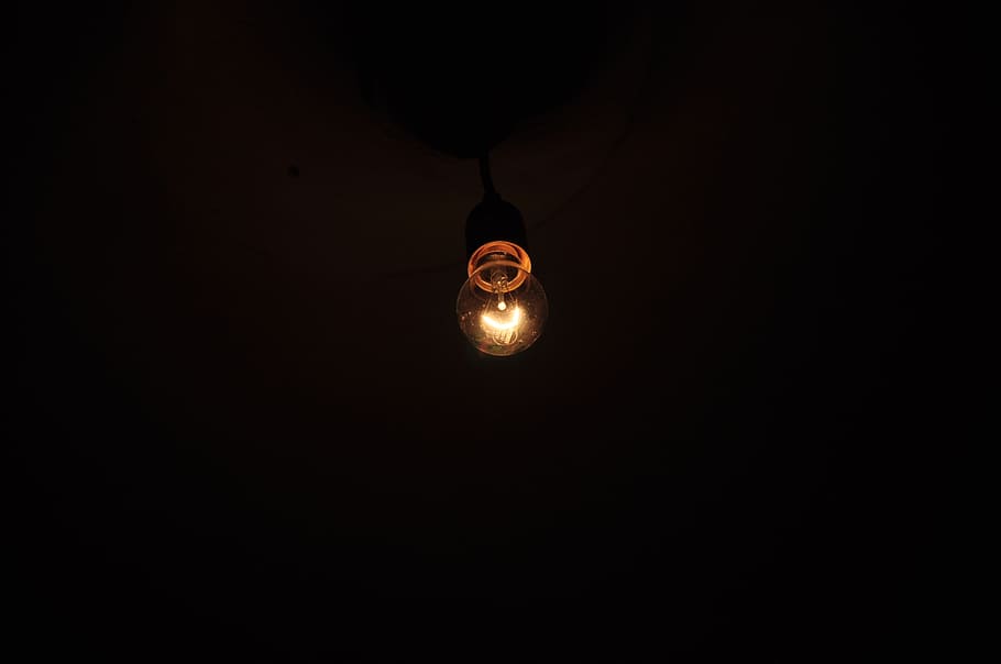 lighter, led, light bulb, bulb, light, dark, electricity, energy, power, lightbulb