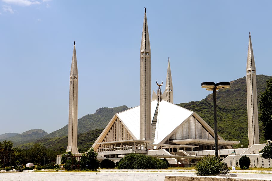 mezquita faisal, mezquita, pakistán, islamabad, religión, símbolo, musulmán, famoso, islámico, arquitectura