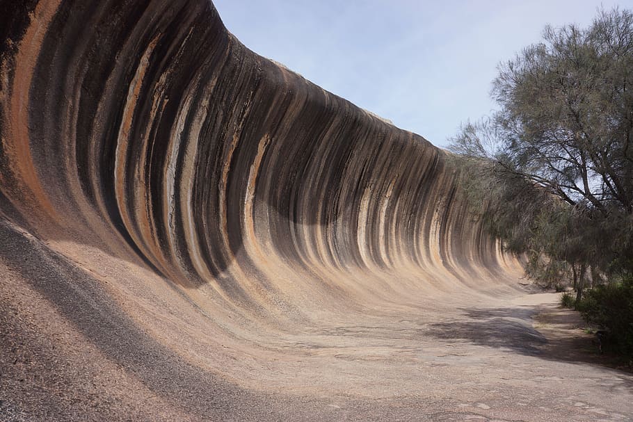 west australia, hyden, australia, wave, natural attraction, places of interest, rock formation, natural wonders, cliff, environment