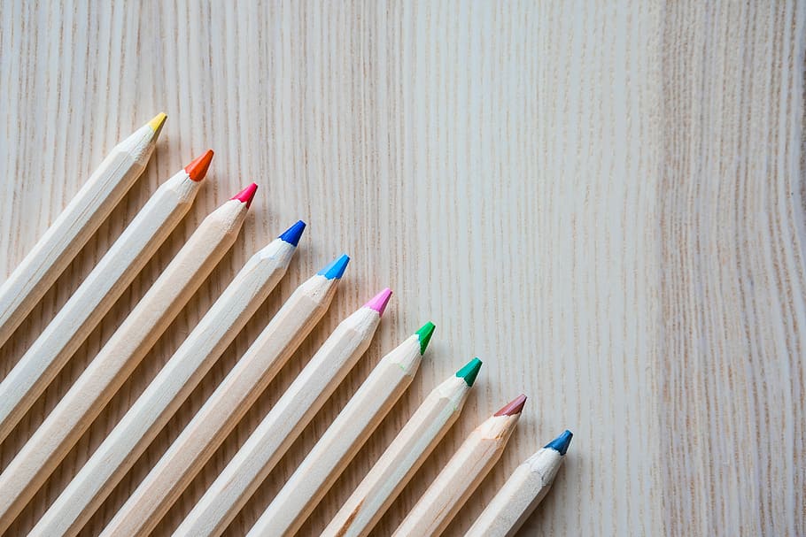 colored, pencils, row #3, Colored Pencils, Row, colorful, colors, creative, creativity, desk