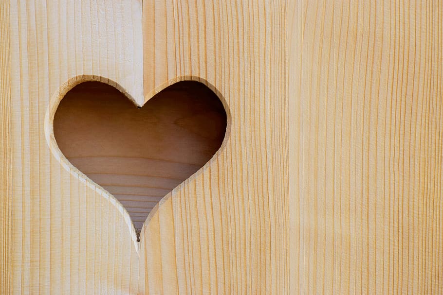 wood, heart, cut out, love, love symbol, background, feelings, romance, valentine's day, luck